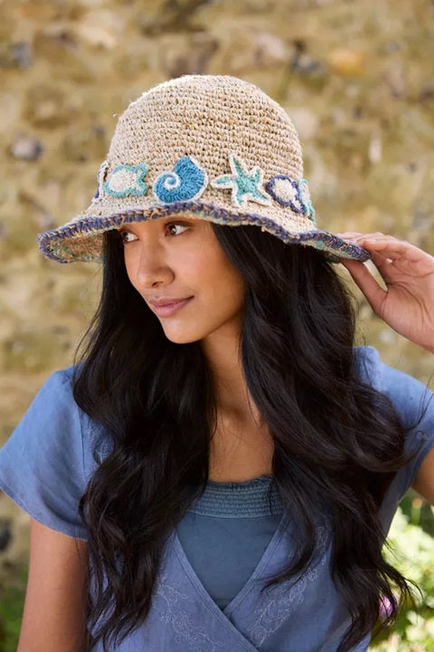Pachamama Beachcomber Hemp/Cotton Hat Sea