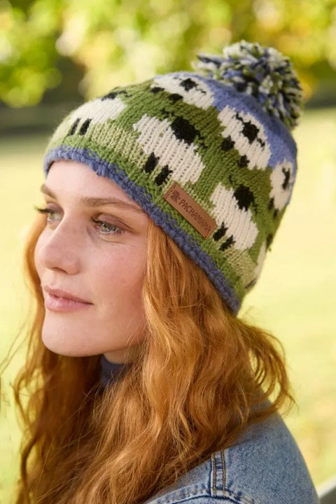 Pachamama Bobble Beanie - Flock of Sheep