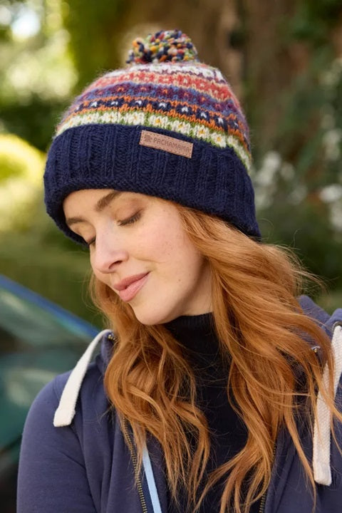 Pachamama Colorado Roll Back Bobble Beanie