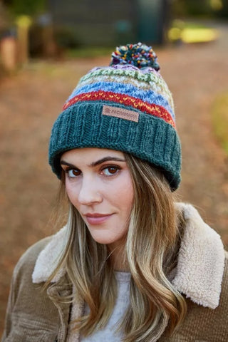 Pachamama Elveden Roll Back Bobble Beanie