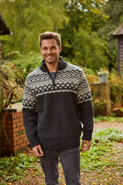 Pachamama Mens Jorvik Half Zip Jumper