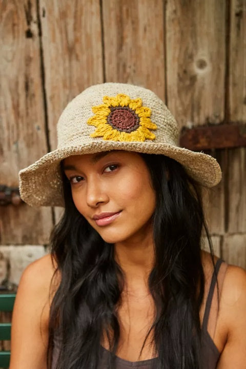 Pachamama Sunflower Hemp/Cotton Hat