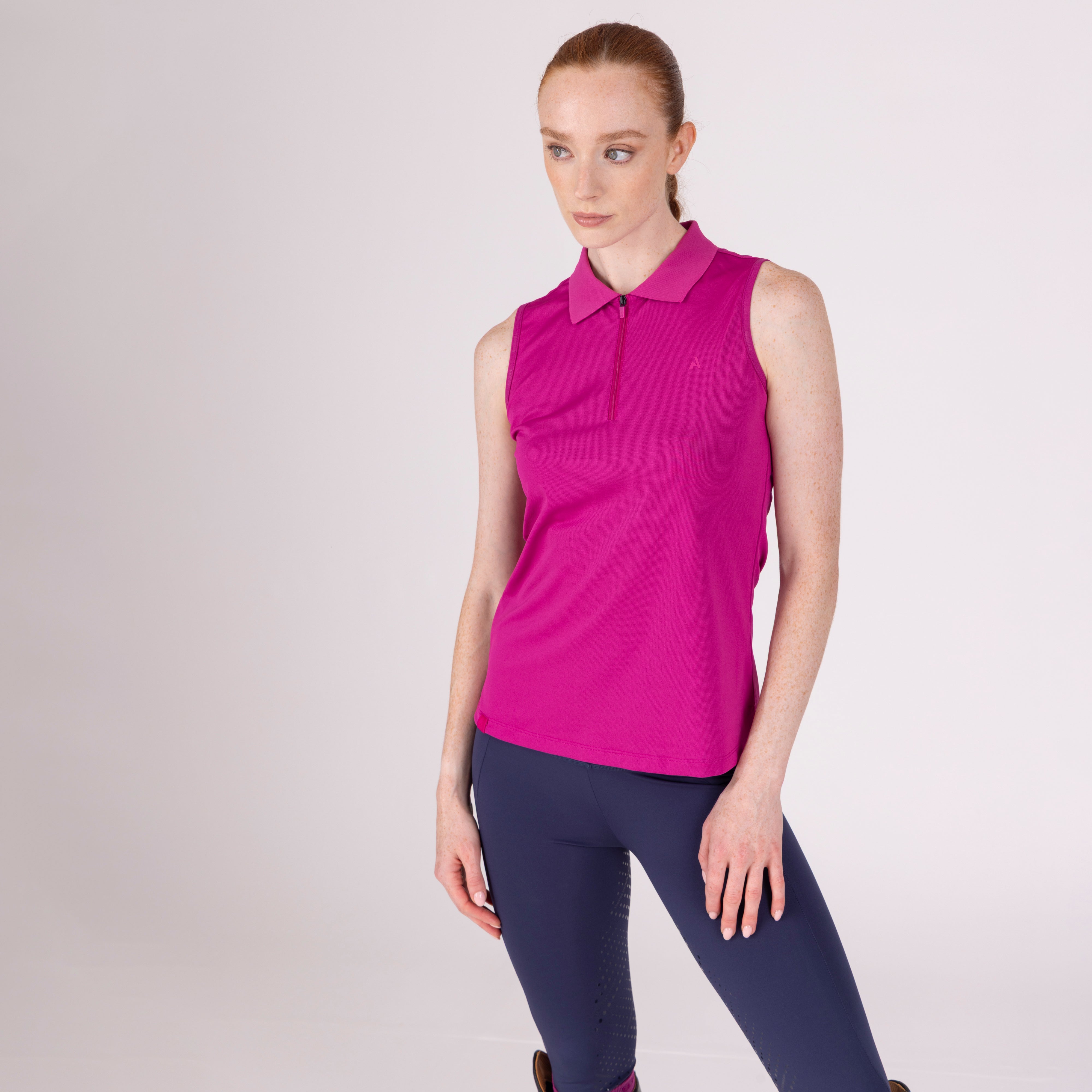 Aubrion React Sleeveless Tech Polo Shirt