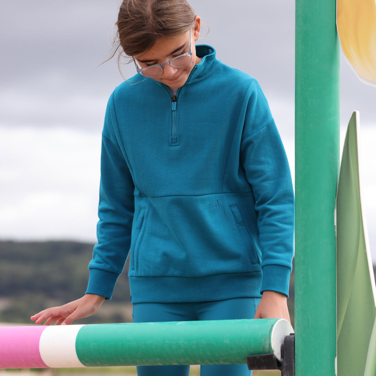 Aubrion React Young Rider Quarter Zip Sweater