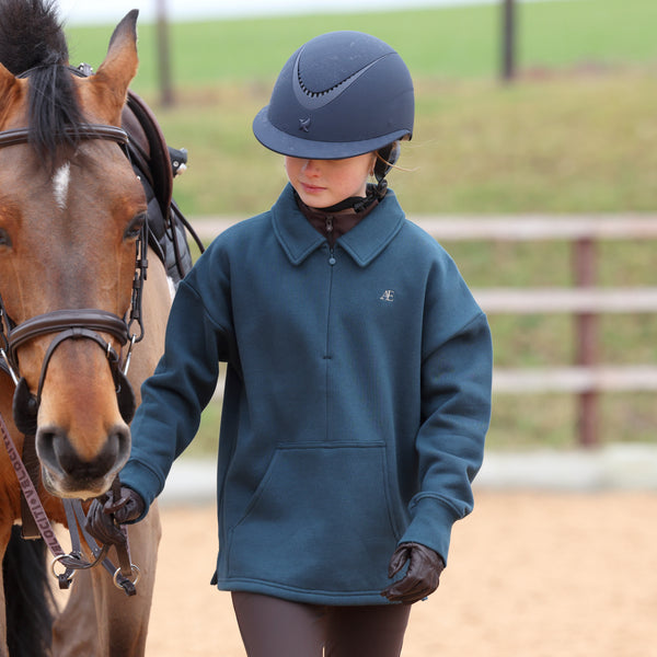 Aubrion Equestrian Young Rider Quarter Zip Sweater