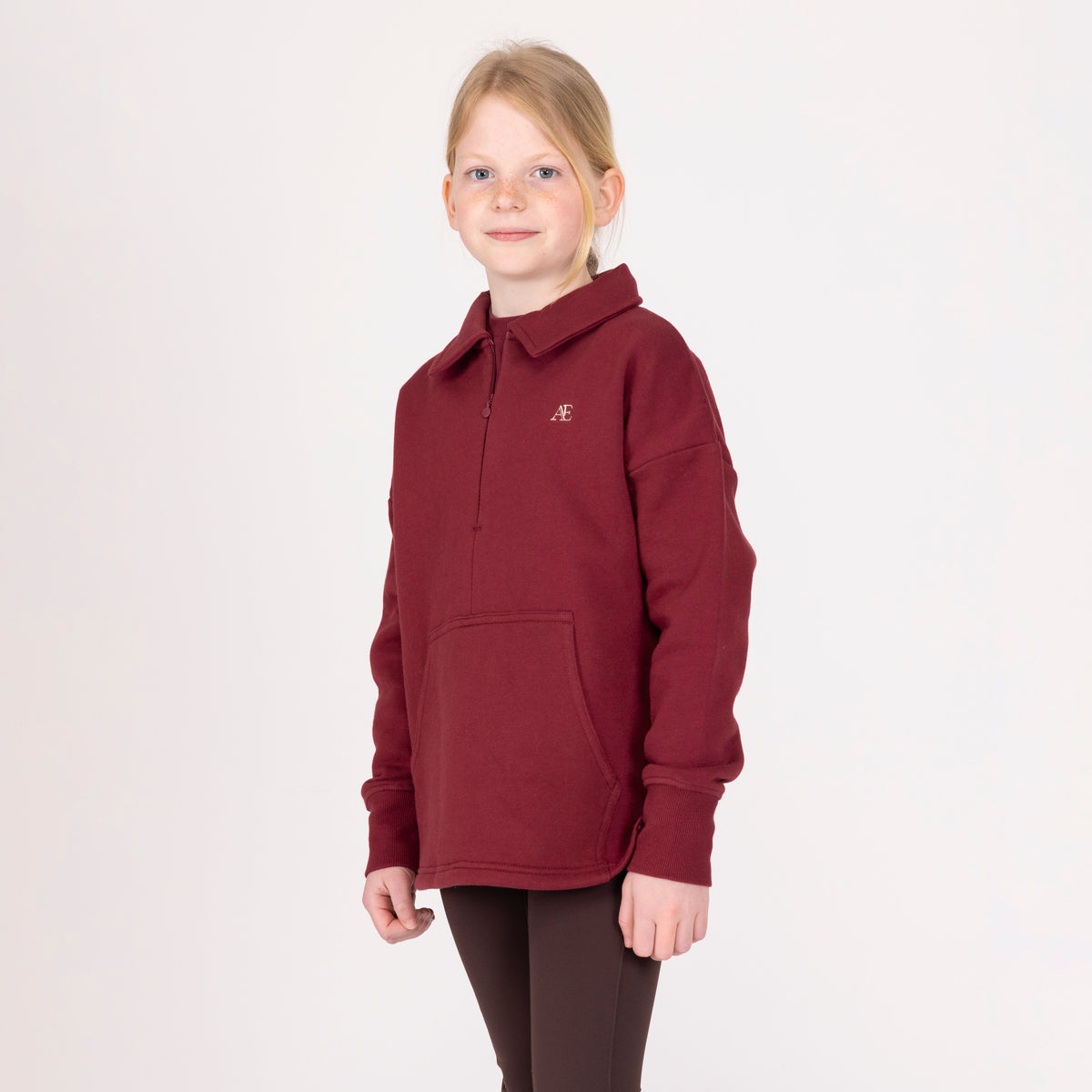 Aubrion Equestrian Young Rider Quarter Zip Sweater