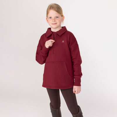 Aubrion Equestrian Young Rider Quarter Zip Sweater