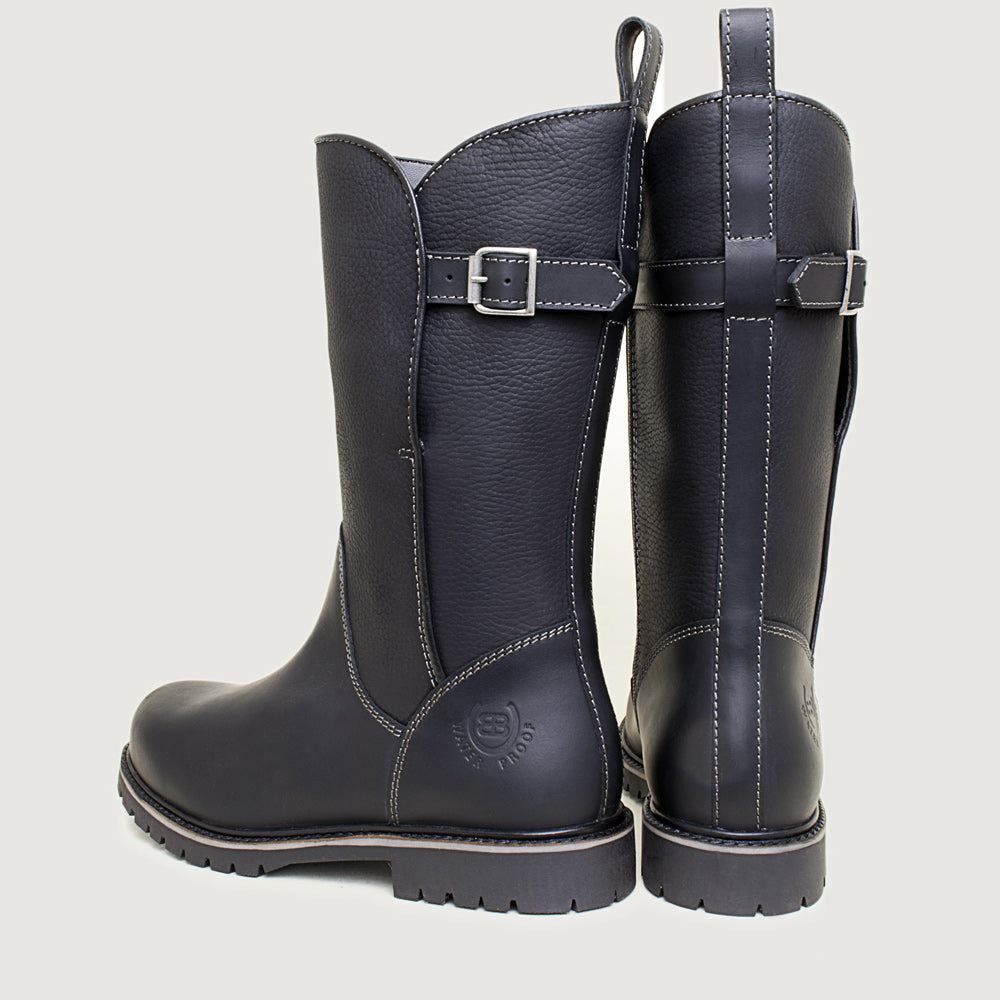 Quebec Waterproof Zip Up Mid Calf Boots - Black
