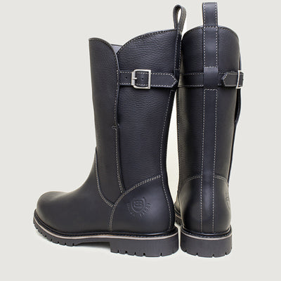 Quebec Waterproof Zip Up Mid Calf Boots - Black