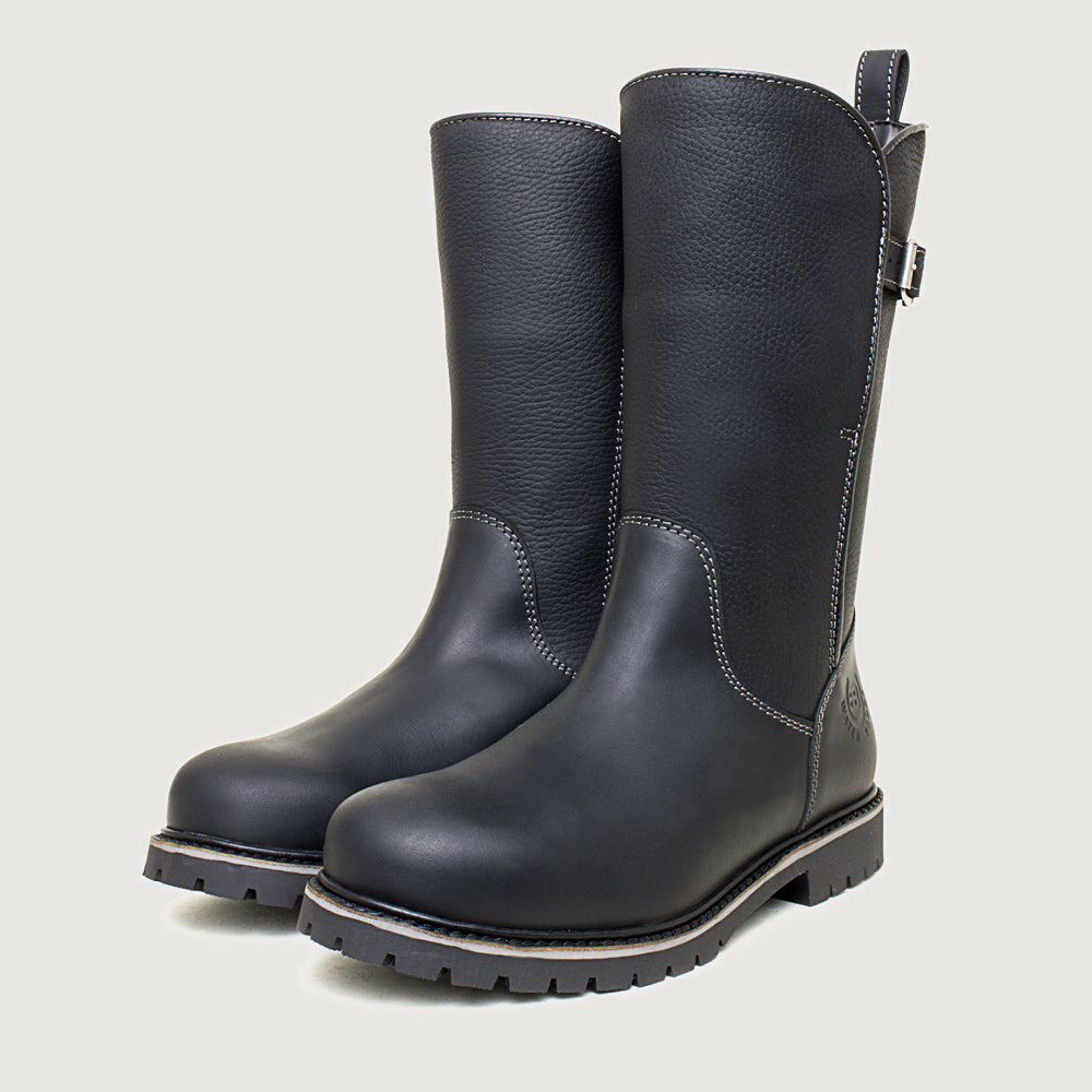 Quebec Waterproof Zip Up Mid Calf Boots - Black