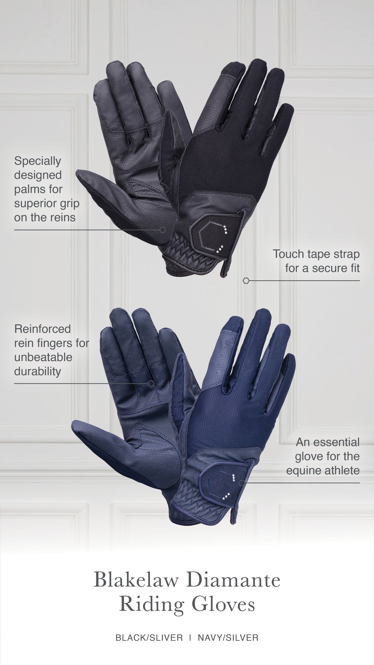 Coldstream Blakelaw Diamante Riding Glove