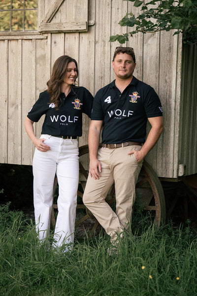 Wolf London Men's Signature Black Polo Shirt