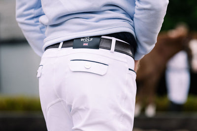 Men's White Omega Competition Breeches
