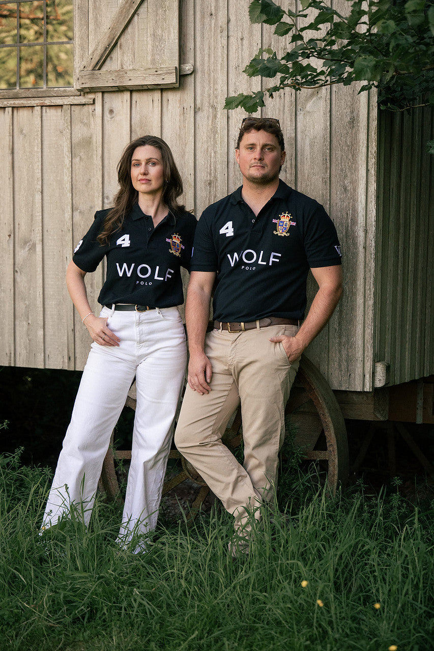 Wolf London Men's Signature Black Polo Shirt