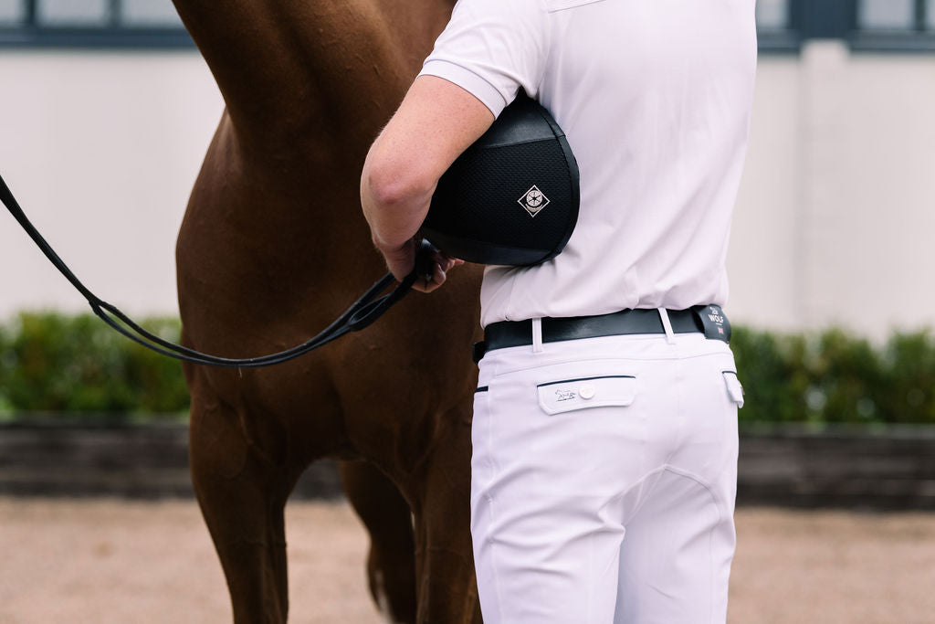 Men's White Omega Competition Breeches