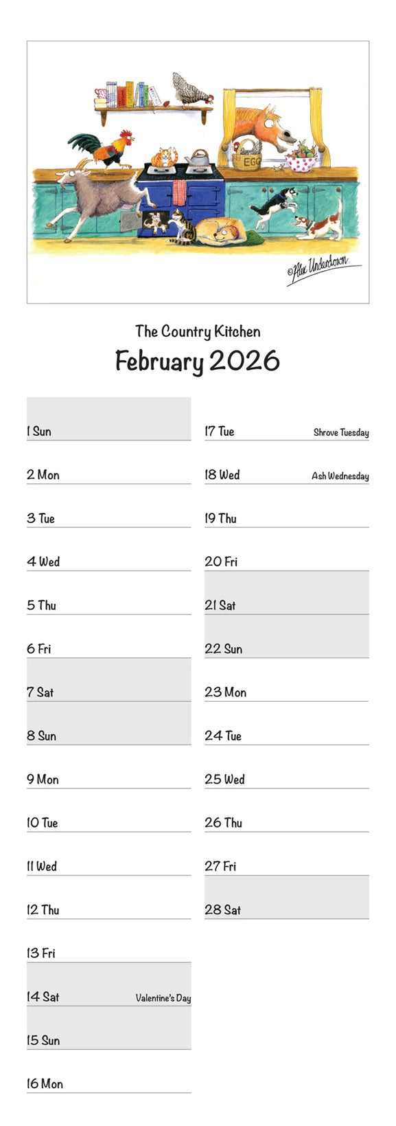 Country Calendar 2026 - Alex Underdown