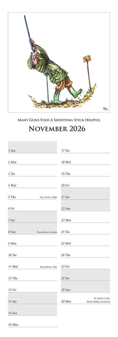 Shooting Calendar 2026 - Bryn Parry