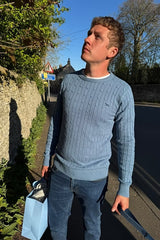 Wolf London Unisex Hudson Bay Cable Knit Crew Neck Jumper