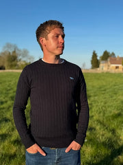 Wolf London Unisex Hudson Bay Cable Knit Crew Neck Jumper
