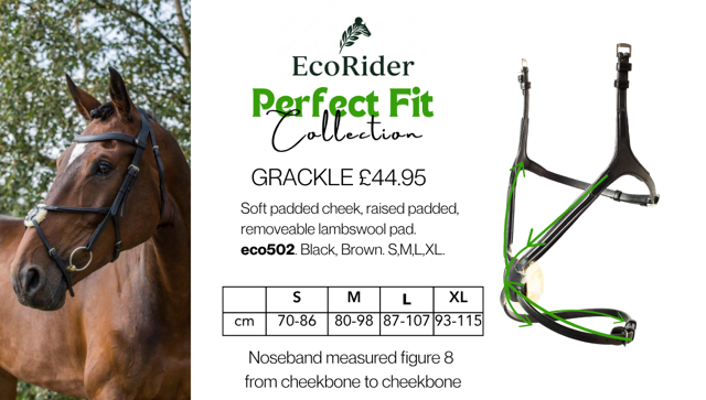 EcoRider Perfect Fit Comfort Grackle Noseband