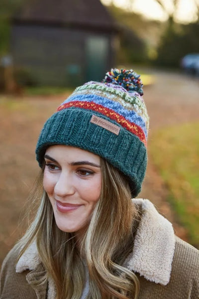 Pachamama Elveden Roll Back Bobble Beanie