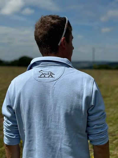 Wolf London Unisex Blue Minchinhampton French Terry Quarter Zip
