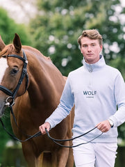Wolf London Unisex Blue Minchinhampton French Terry Quarter Zip