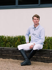 Wolf London Unisex Blue Minchinhampton French Terry Quarter Zip