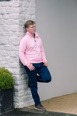 Wolf London Unisex Pink Minchinhampton French Terry Quarter Zip