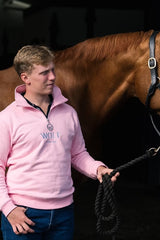 Wolf London Unisex Pink Minchinhampton French Terry Quarter Zip
