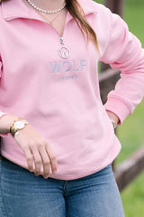Wolf London Unisex Pink Minchinhampton French Terry Quarter Zip