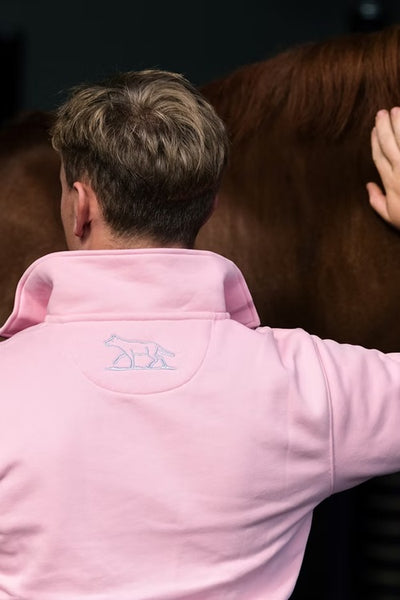 Wolf London Unisex Pink Minchinhampton French Terry Quarter Zip