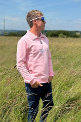 Wolf London Unisex Pink Minchinhampton French Terry Quarter Zip