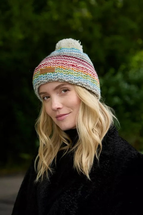 Pachamama Hoxton Roll Back Bobble Beanie