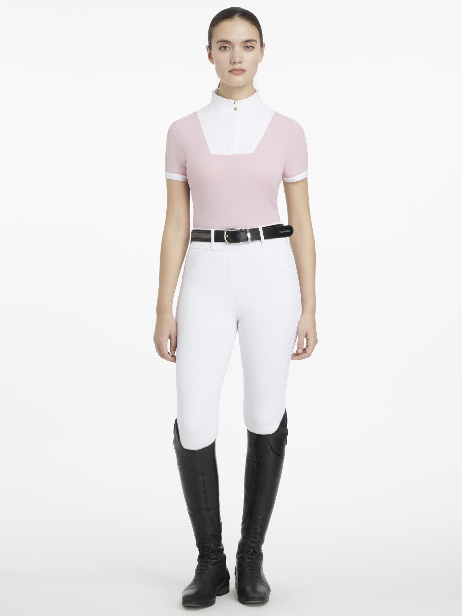 LeMieux Sophia Short Sleeve Pleated Show Shirt