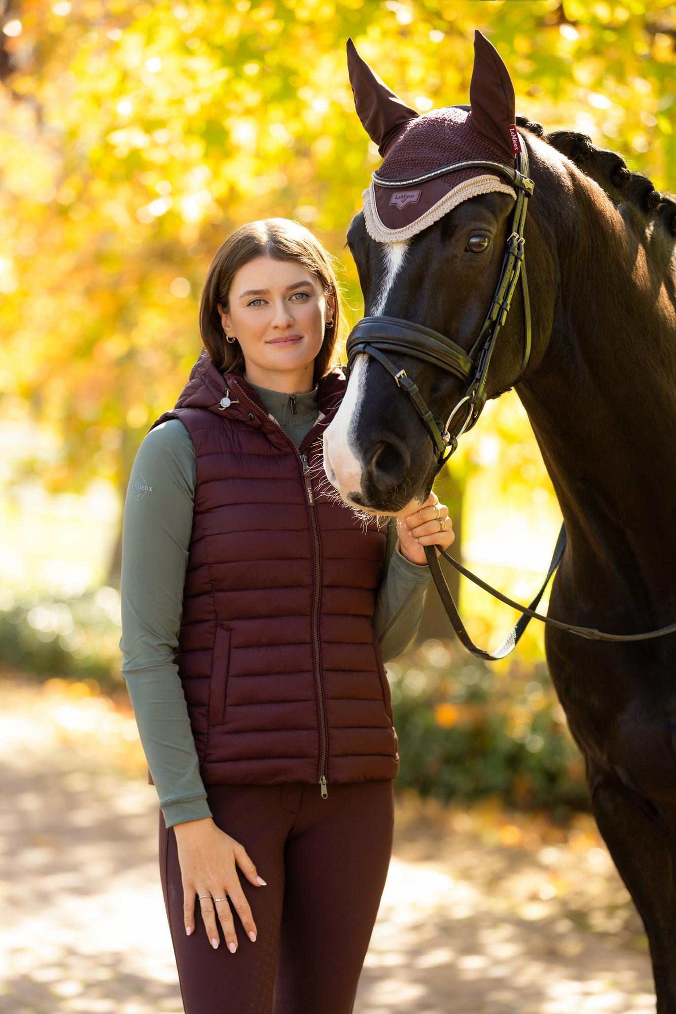 LeMieux Rose Hooded Puffer Gilet