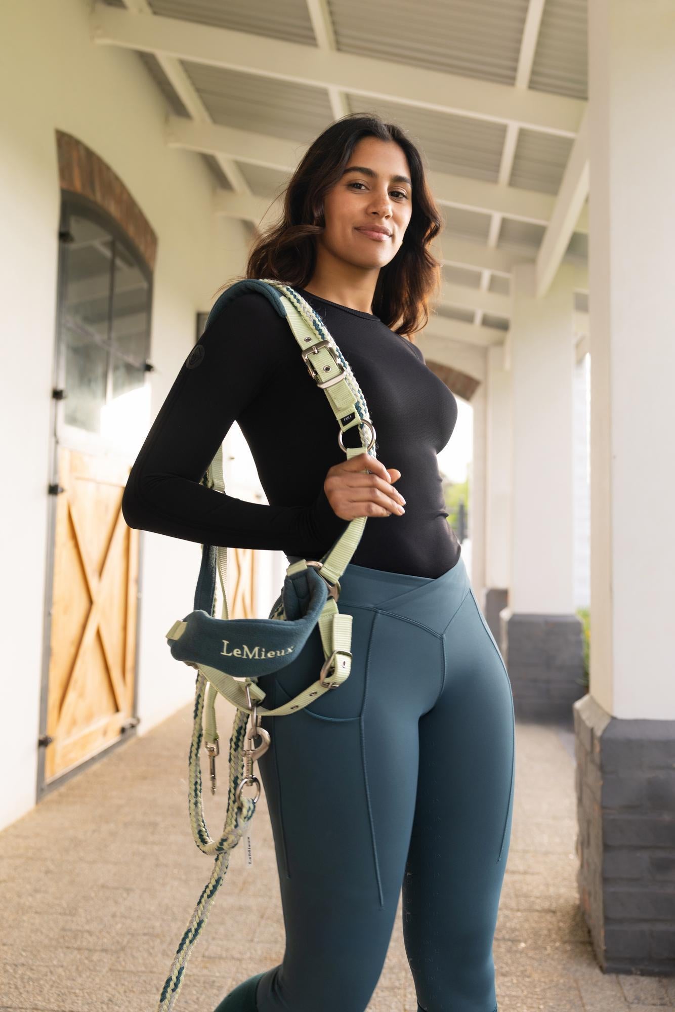 LeMieux Simone Cross Over Half Seat Pull On Breech