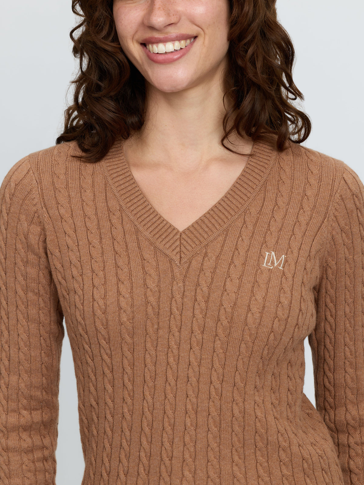 LeMieux Carla Cable V-Neck Knit Jumper