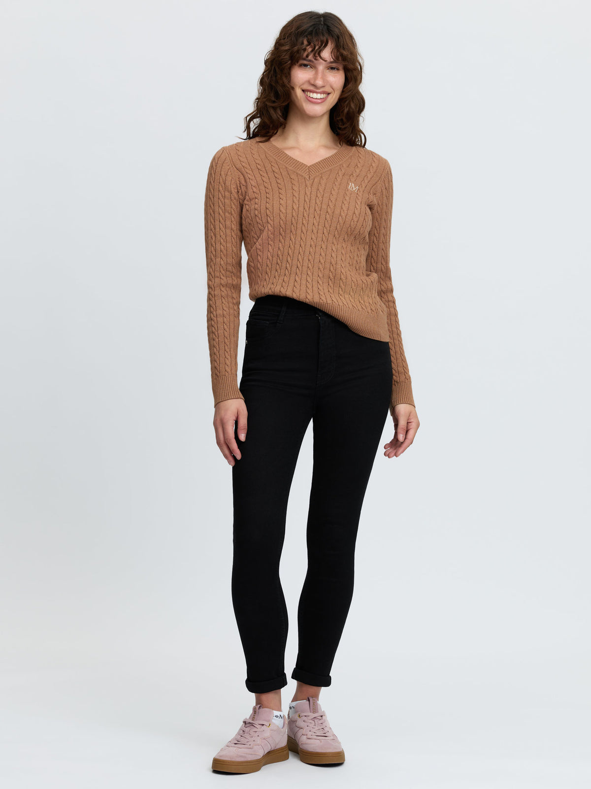 LeMieux Carla Cable V-Neck Knit Jumper
