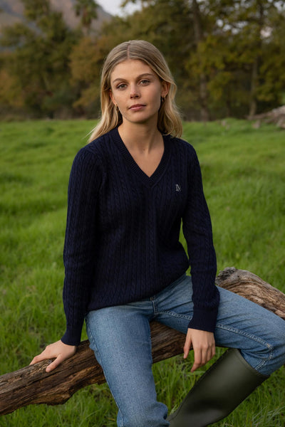 LeMieux Carla Cable V-Neck Knit Jumper
