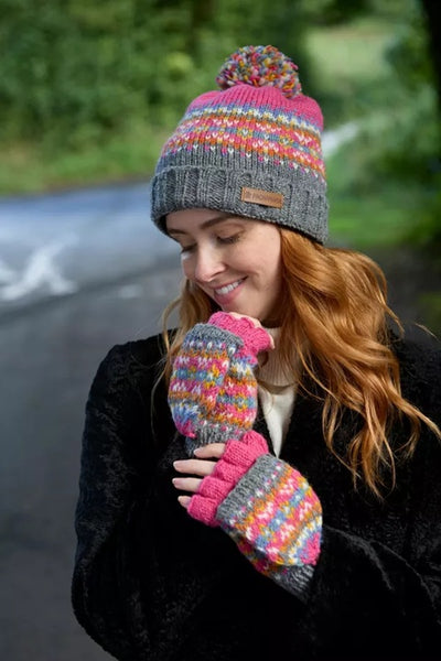 Pachamama Iona Roll Back Bobble Beanie