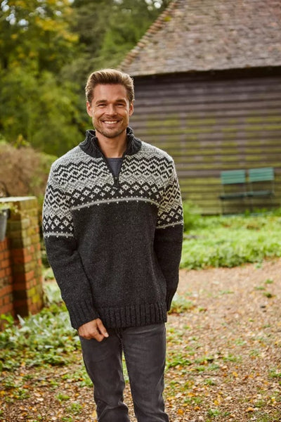 Pachamama Mens Jorvik Half Zip Jumper