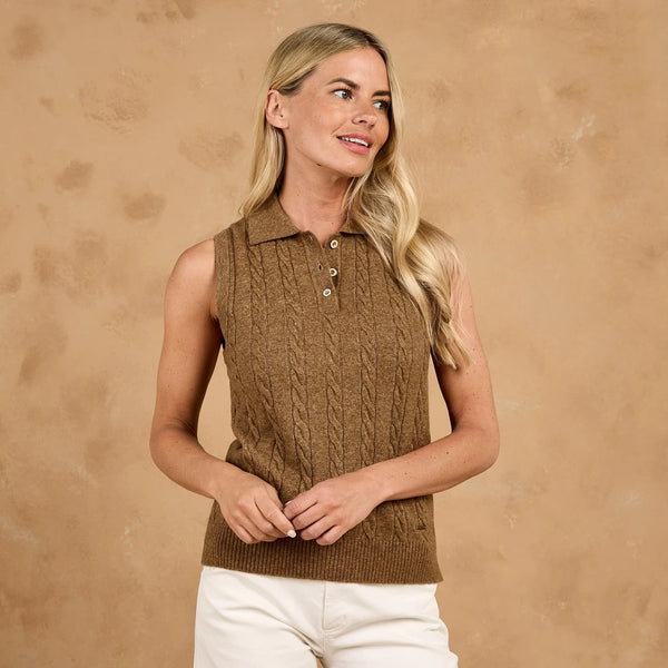Toggi Kessel Women's Sleeveless Cable Knit Top