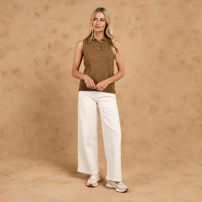 Toggi Kessel Women's Sleeveless Cable Knit Top