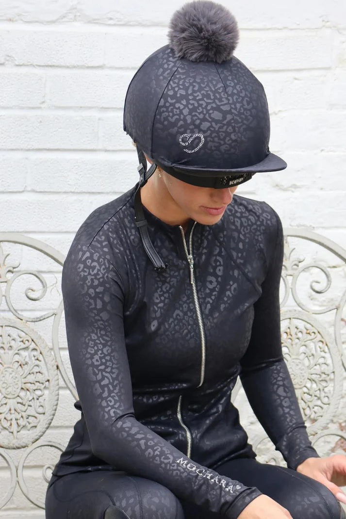 Mochara Full Zip Diamante Leopard Jacket Base Layer
