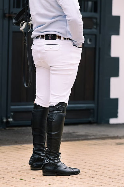 Wolf London Mens White Rowland Competition Breeches