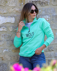 Wolf London Unisex Mint Green Minchinhampton Quarterzip