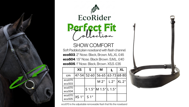 EcoRider Perfect Fit Padded Hunt 1.5" Noseband
