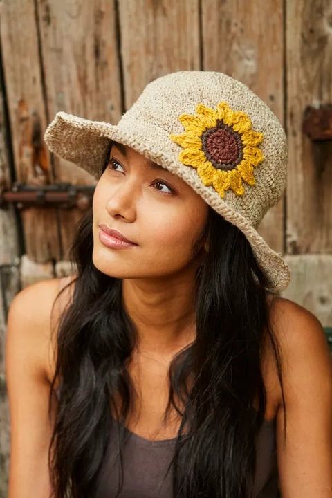 Pachamama Sunflower Hemp/Cotton Hat