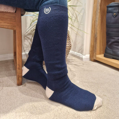 Premium Long Merino Socks - Navy Blue